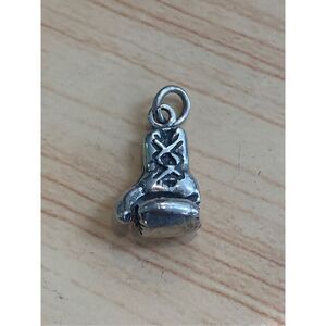 .925 Boxing Glove Sterling Silver Jewelry Charm #gym #sports